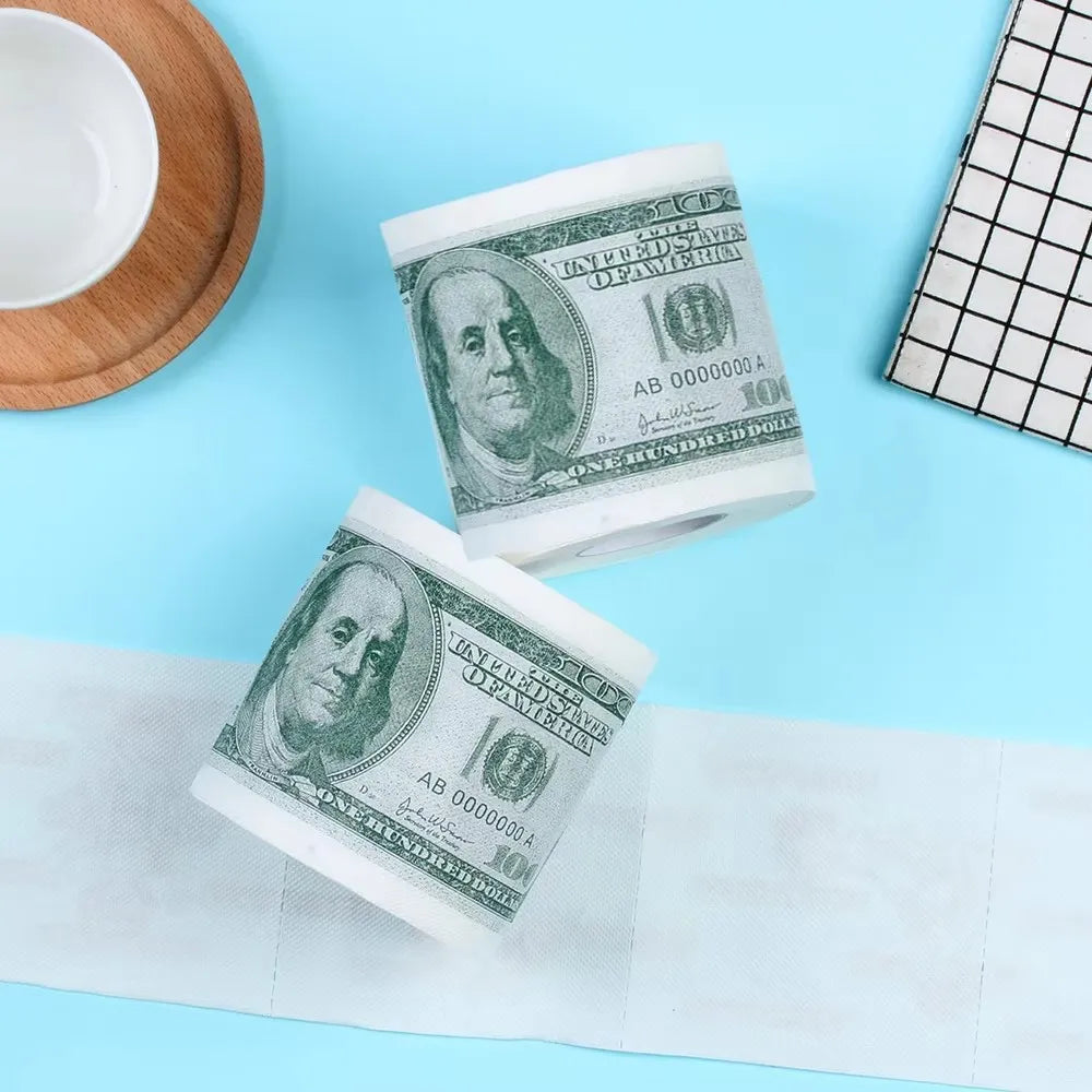 One Hundred Dollar Bill Toilet Paper Novelty Fun $100 TP Money Roll Gag Gift